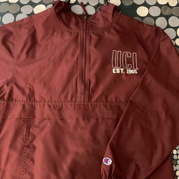 maroon champion windbreaker